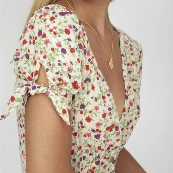 Faithfull The Brand Marianne Mini Dress in Bastille Floral - Picture 4 of 16